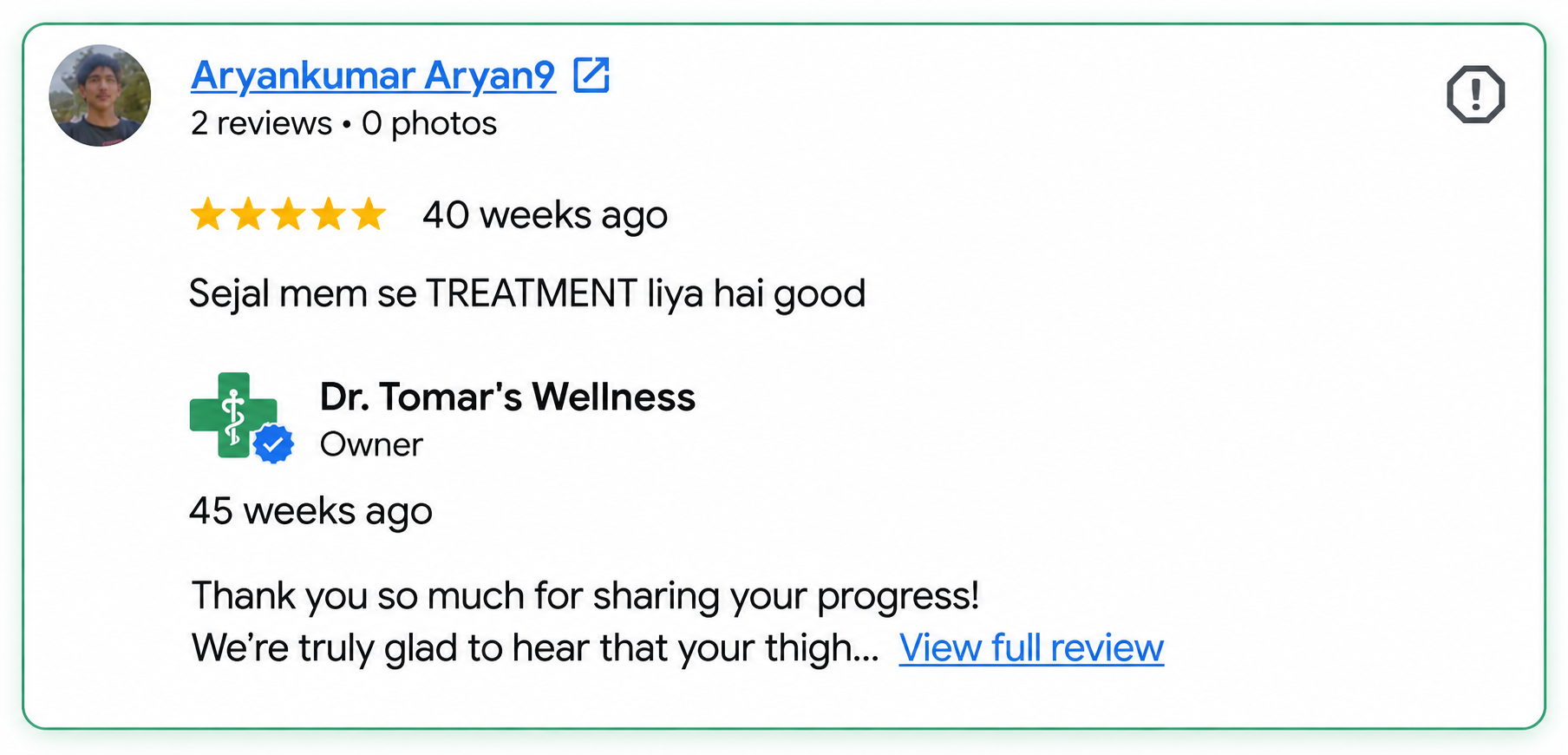 Customer review